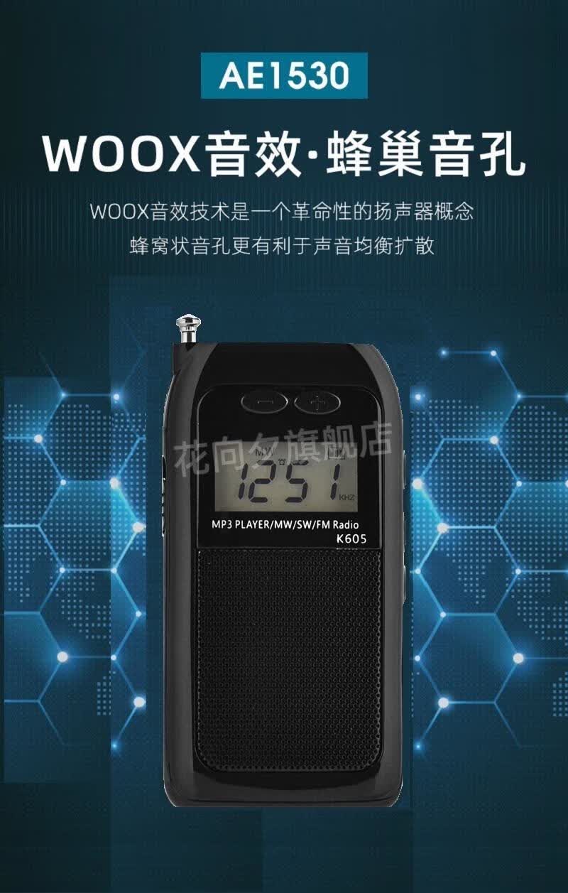 汉荣达收音机 汉荣达605收音机全波段全频hrd插卡高端短波信号二次