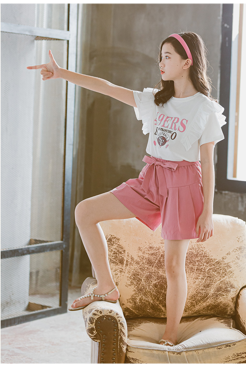 童心觅童装女童夏装套装2022新款4-12岁儿童运动休闲小女孩韩版网红