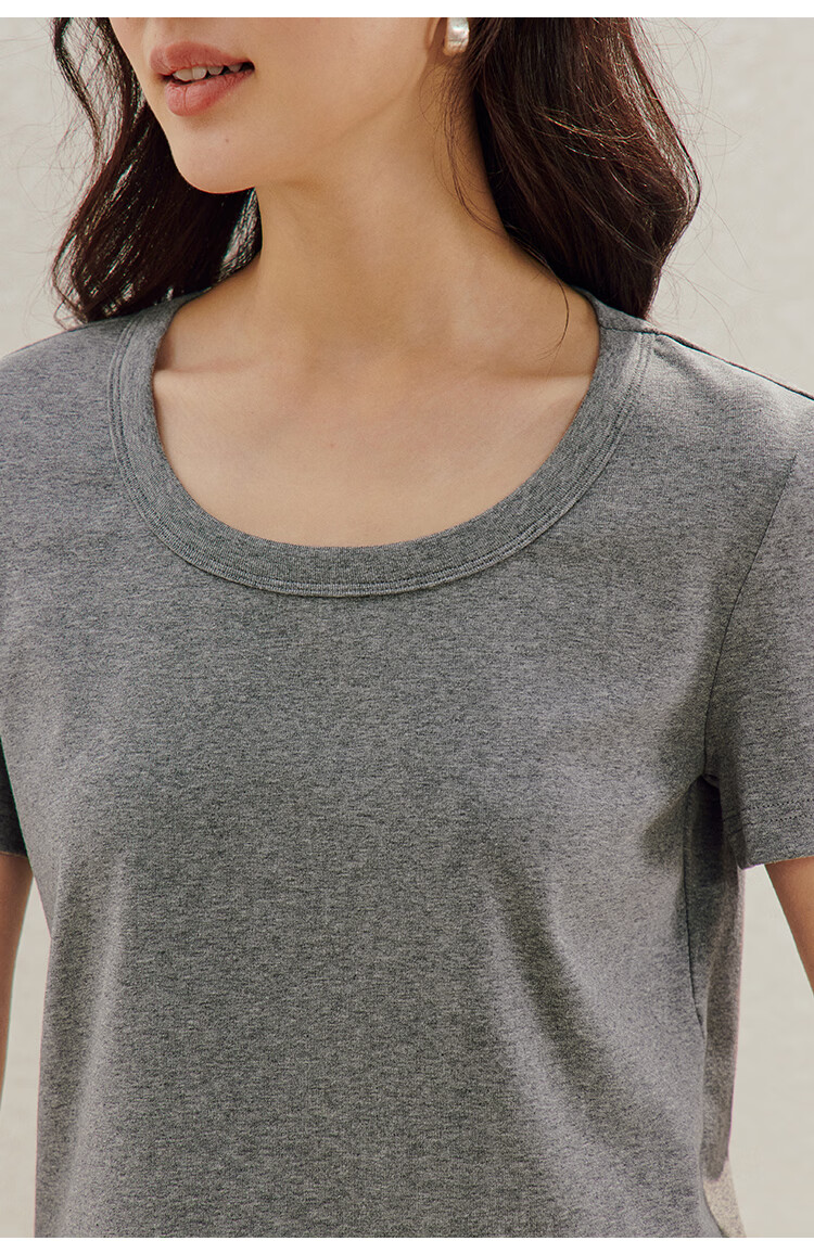 Inman [Runway Same Style] Straight Shoulder Multicolor Basic Short Sleeve T-Shirt Women Summer 2026 Top Black S 25