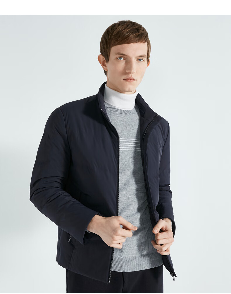 【劲霸男装brhc4305】劲霸男装 k-boxing 羽绒服男小立领商务休闲版型