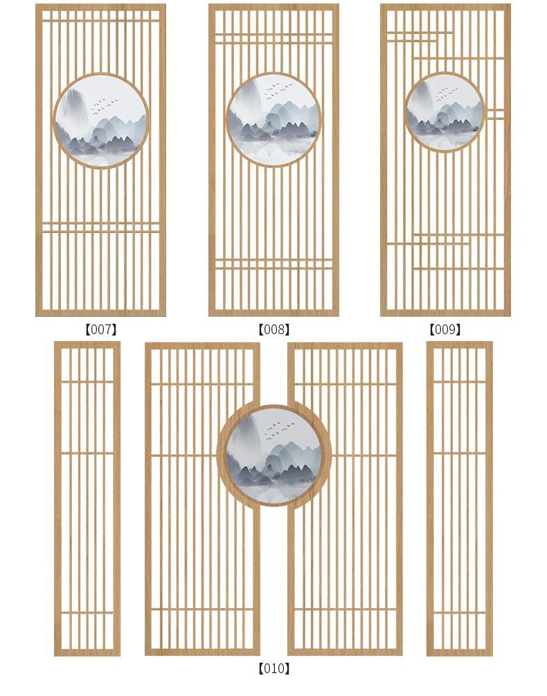 東陽木雕實木花格新中式屏風隔斷玄關背景牆定製仿古門窗月洞門水曲柳