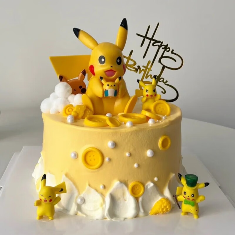 卡诺佳 皮卡丘卡通送孩子网红新鲜生日蛋糕同城配送创意定制儿童玩偶
