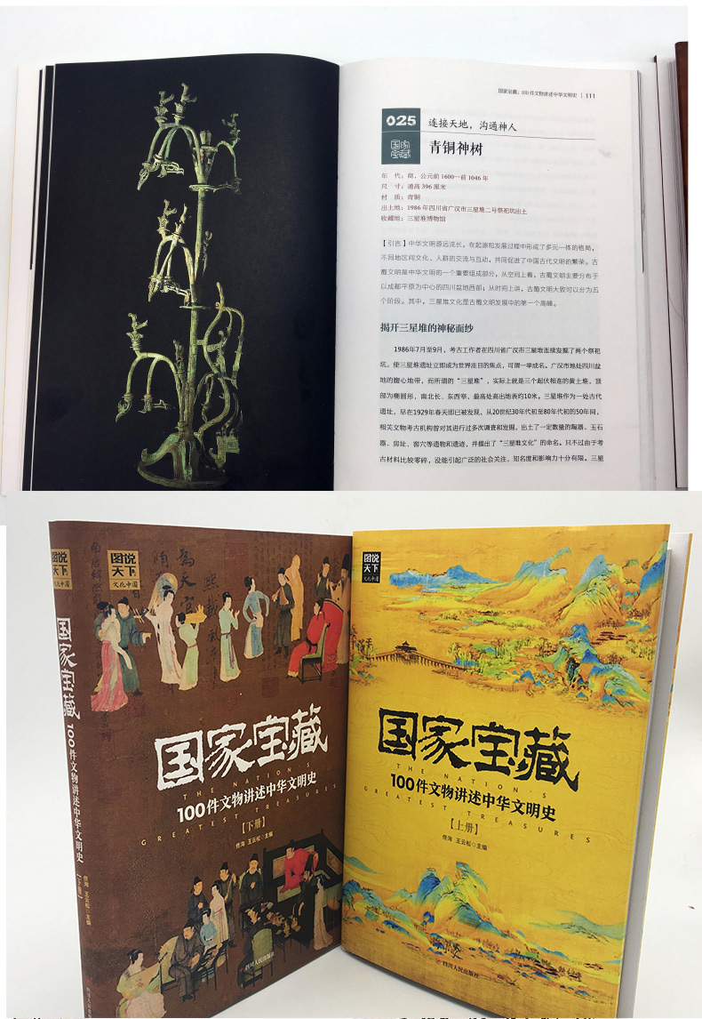国家宝藏100件文物讲述中华文明史全二册 品鉴文物历史普及书籍少儿