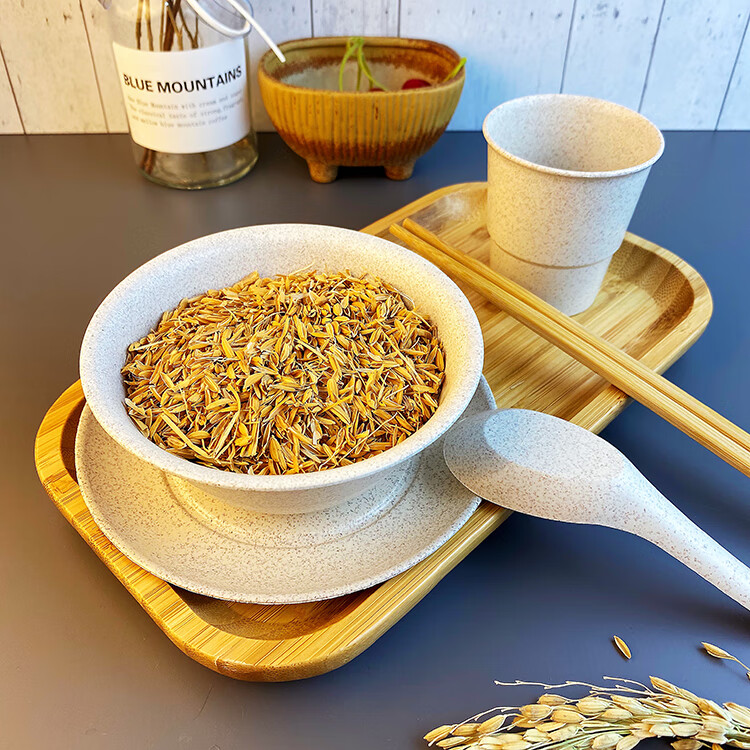 稻壳一次性碗筷稻壳一次性碗筷餐具独立包装四件套结婚酒席家用高档可