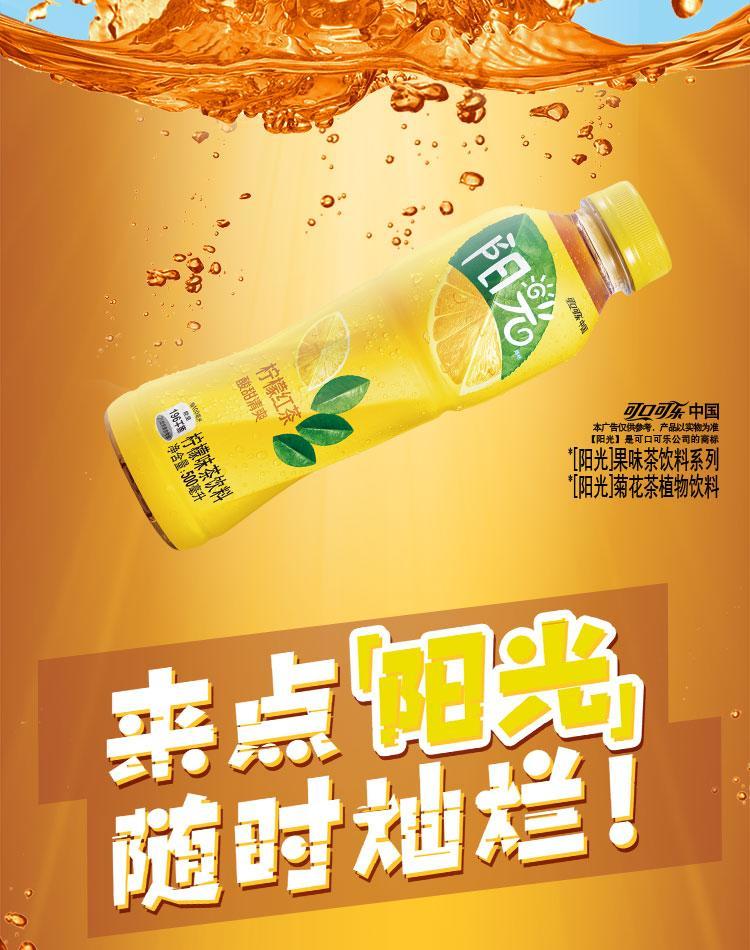 阳光柠檬茶 经典柠檬味红茶 果味茶饮料瓶装 夏日饮品 【500ml*12瓶】