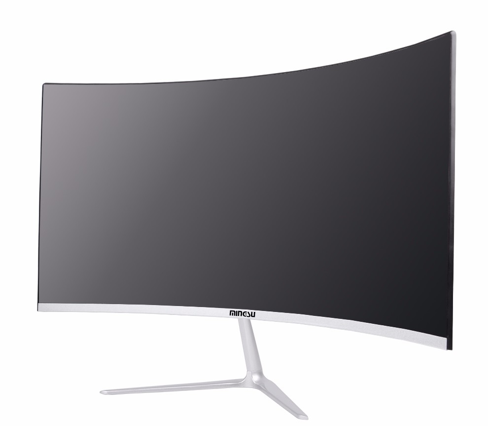 【准新机】铭速c240 24英寸显示器 纤薄窄边曲屏电脑液晶液晶led显示