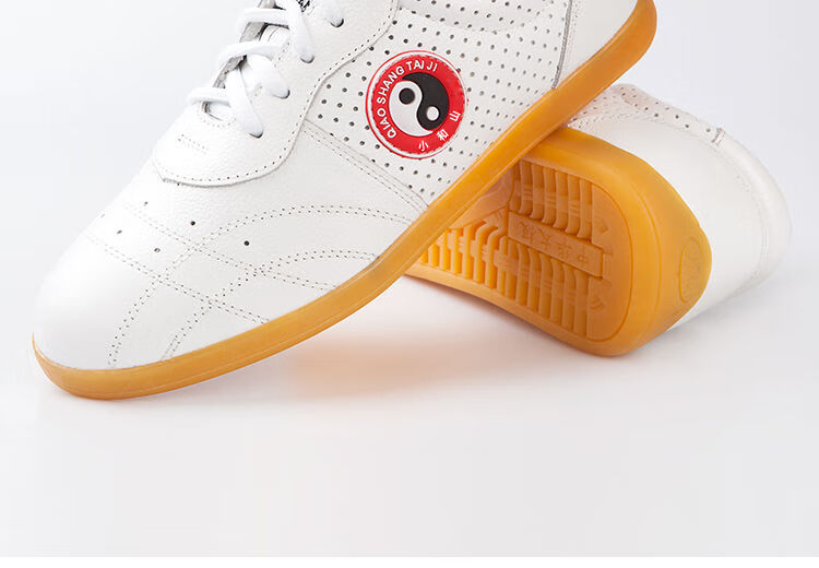 小和山太极鞋女真皮软牛皮牛筋底武术鞋男太极拳练功鞋子夏季透气