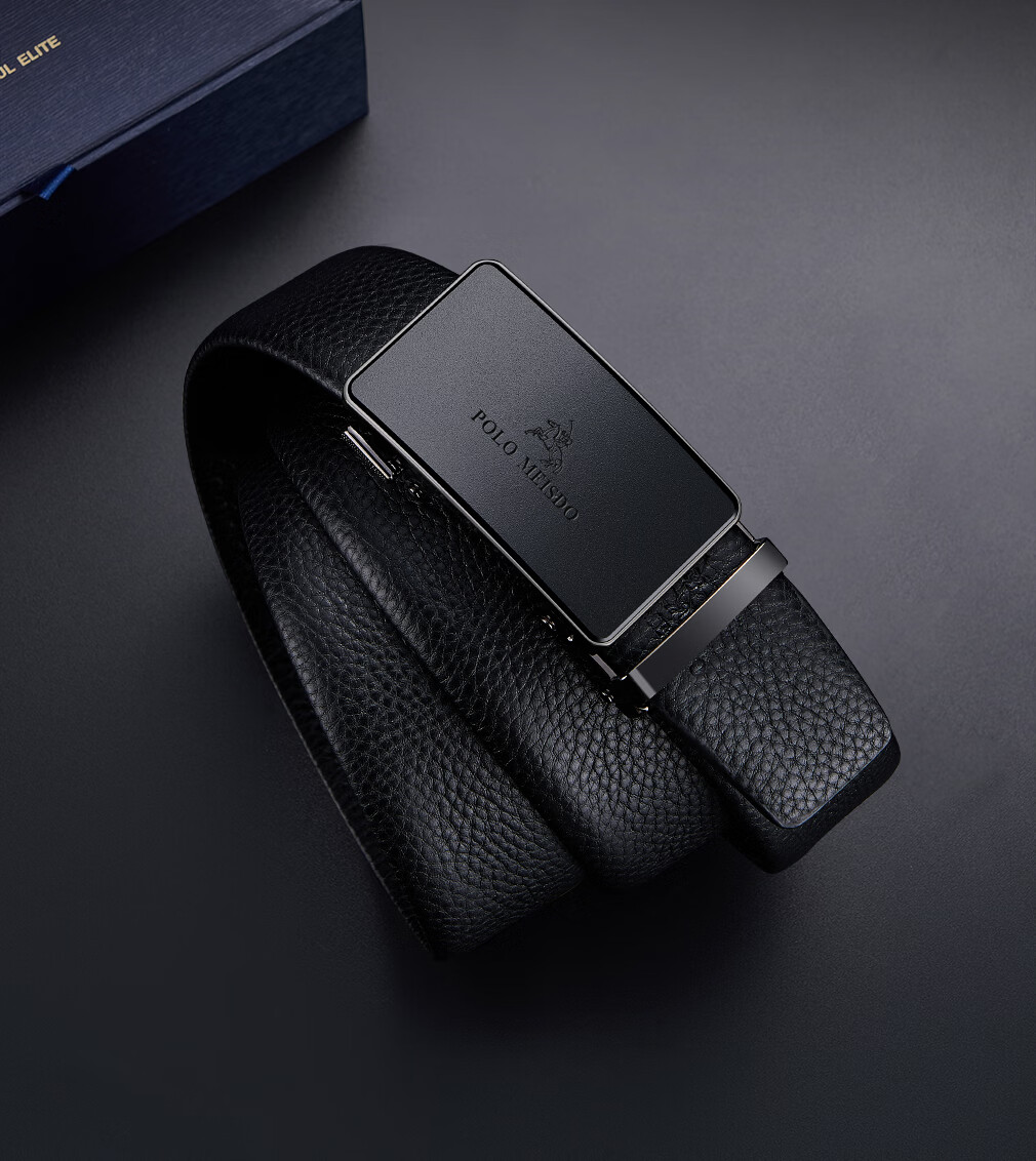 POLOMEISDO Men's Genuine Leather Belt Gift Box International Top Brand Birthday Gift for Boyfriend Husband Father 9