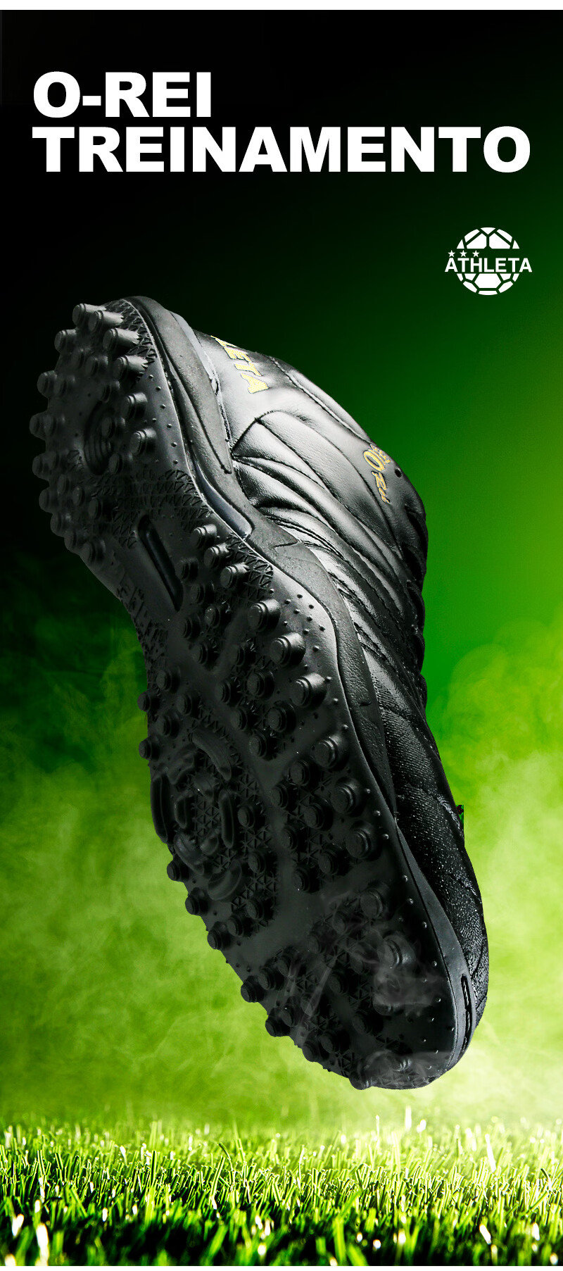 ATHLETA Soccer Shoes Kangaroo Leather Wide Fit TF Turf Studs High-End Artificial Grass Cushioning Competition Training Men's Shoes 3