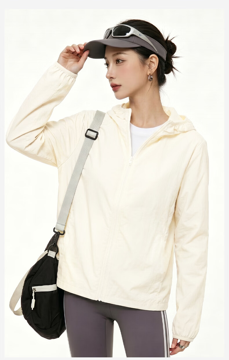 Jeanswest Women's Spring Summer Ice Silk Cooling UV Protection Lightweight Breathable Comfortable Outdoor Sun Protection Jacket 26