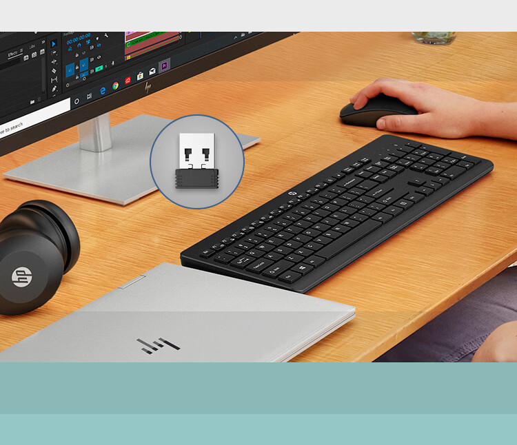 HP Wired Keyboard and Mouse Set USB Plug and Play Silent Office Keyboard and Mouse Full Set for Laptop and Desktop Commercial Use 6