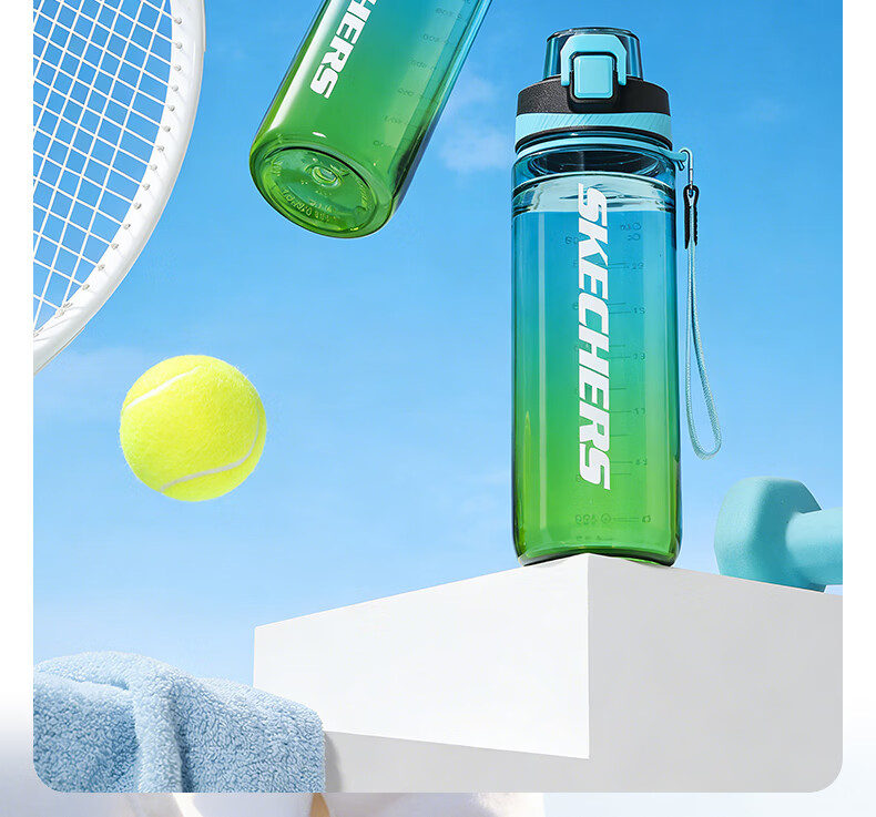 Skechers Large Capacity Tritan Sports Water Bottle for Men and Women Outdoor Fitness Portable Student Cup 22