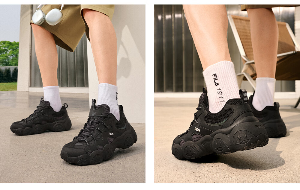 FILA Official Men's FLUID 7 Dad Shoes 2026 Autumn New Cat Claw 7th Generation Casual Sports Shoes 27