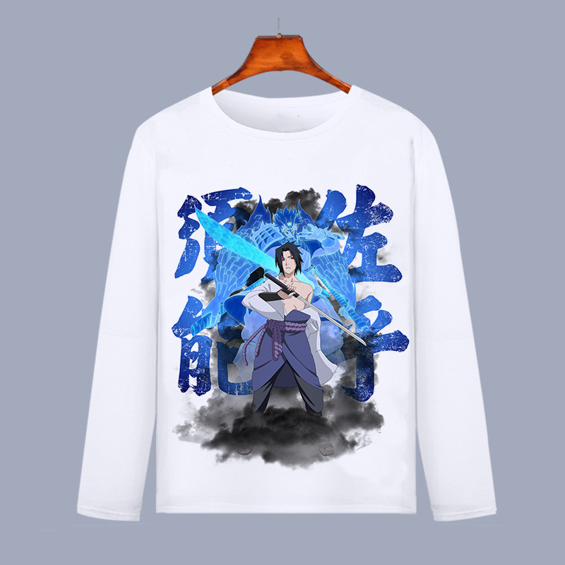 火影忍者联名长袖t恤宇智波鼬鸣人衣服男装动漫潮牌秋季宽松上衣 1