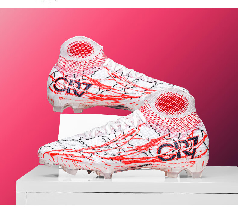 SAIBI Men's Soccer Shoes AG/FG Long Studs Adult Youth Student Professional Training Competition Shoes 305C Suzaku 42 26