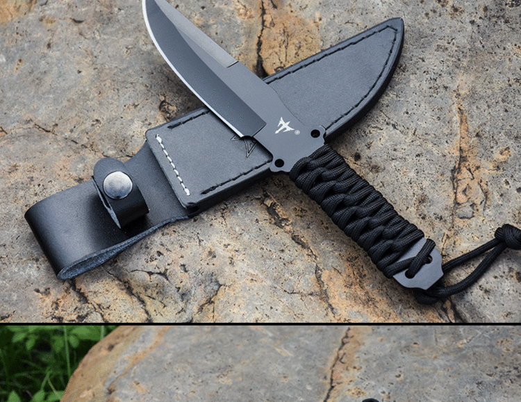 精选俄罗斯煅小刀氚气刀随身户外高硬度防身直刀生存军刀特战刀具