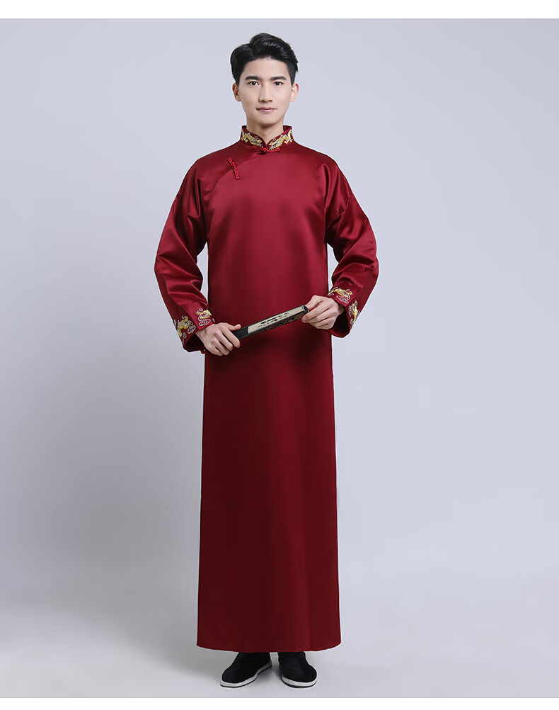 霖速伴郎服中式伴郎男士秀禾服龙凤褂2022春季新款中式复古结婚礼服