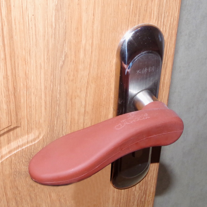 硅胶门把套 防静电 卧室门把套 防撞保护套 门把手防碰头 加粗款白色