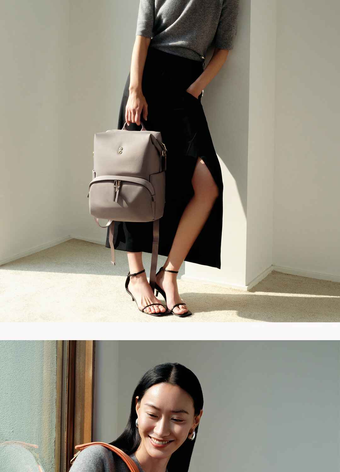 Echolac Backpack for Women, Fashionable Travel Bag, Casual Laptop Bag, Versatile Trendy Bag, Gift for Girlfriend, CKP2075 Starlight Black 4