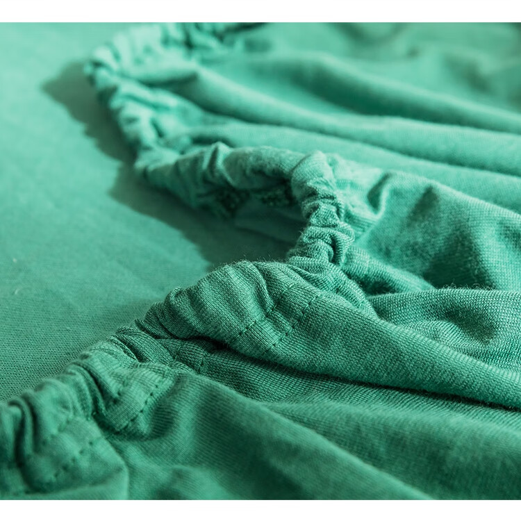 怡诺芊锦 针织棉床笠单件 纯色纯棉100床单 全棉天竺棉超柔单双人床罩