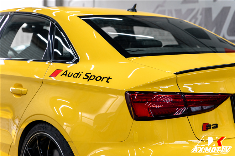 奥迪贴纸audi sport叶子板贴车门贴拉花车身贴纸 a3 a4l a6车贴 黑色