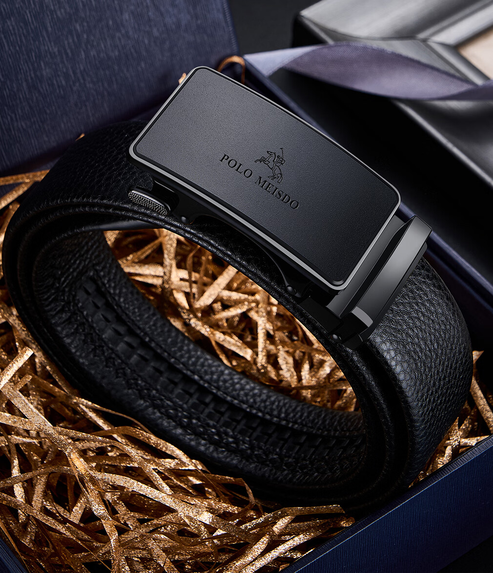 POLOMEISDO Men's Genuine Leather Belt Gift Box International Top Brand Birthday Gift for Boyfriend Husband Father 3