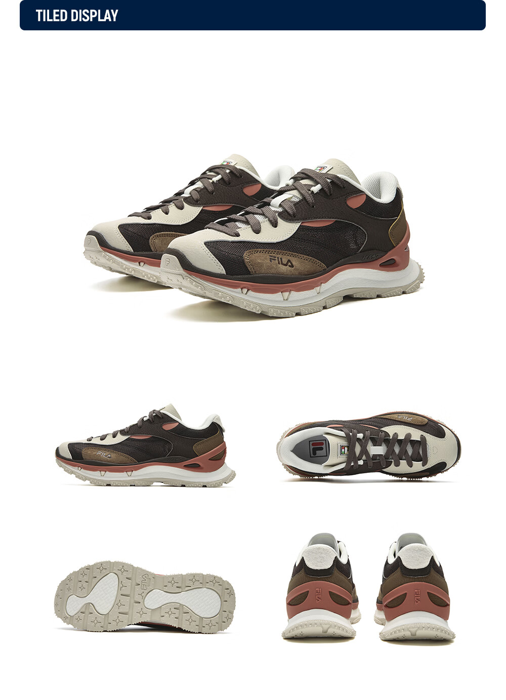 FILA KM3 Stackable Sneakers Women's Dad Shoes 2026 Autumn Thick Sole Casual Sports Shoes Yang Mi Edition 16