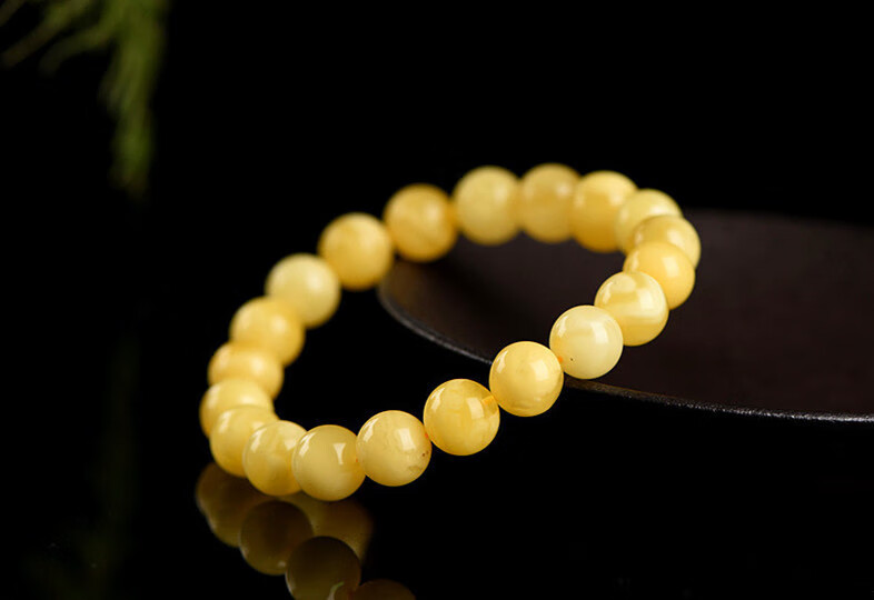 【官方旗舰】芙芬 天-然蜜蜡手链 满蜜金绞蜜蜜蜡圆珠手串 百花蜜蜜蜡