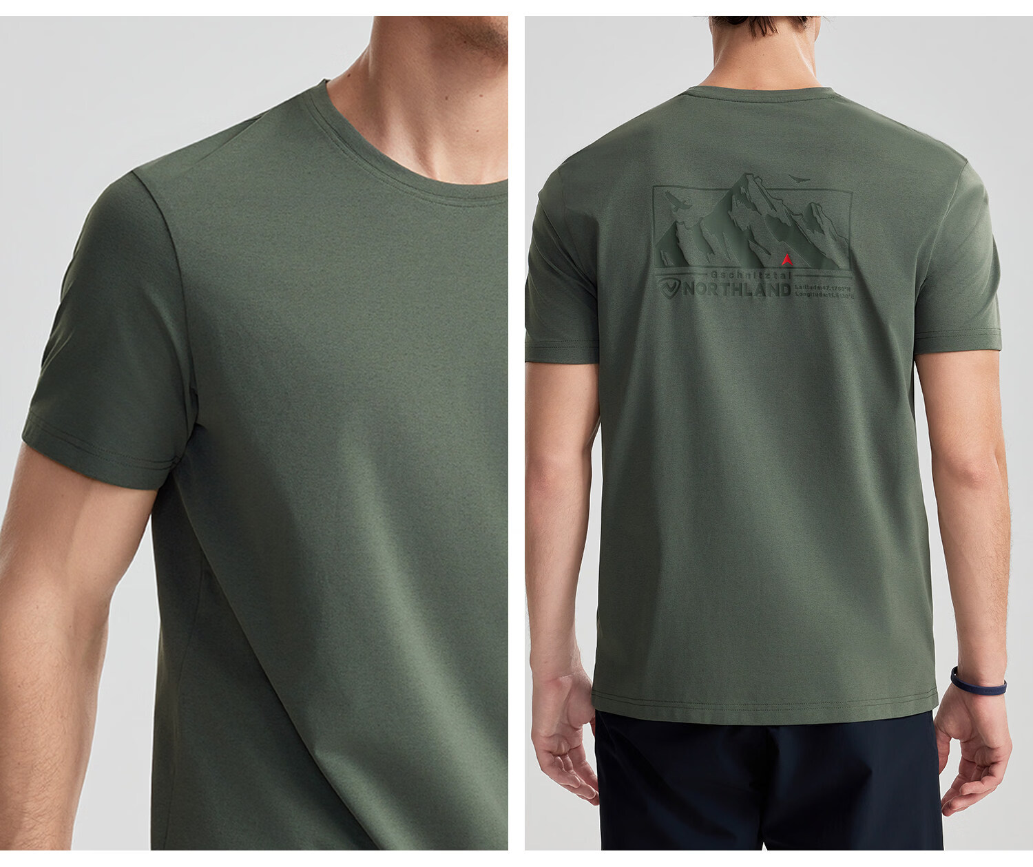 NORTHLAND Men's Crew Neck Short Sleeve T-Shirt 2026 New Outdoor Sun Protection Antibacterial Quick-Dry 26