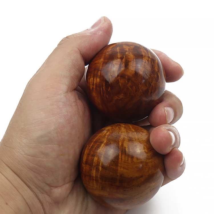 球红木手球越南花梨木按摩球健身实木把玩球送老人父母练手 花梨木约