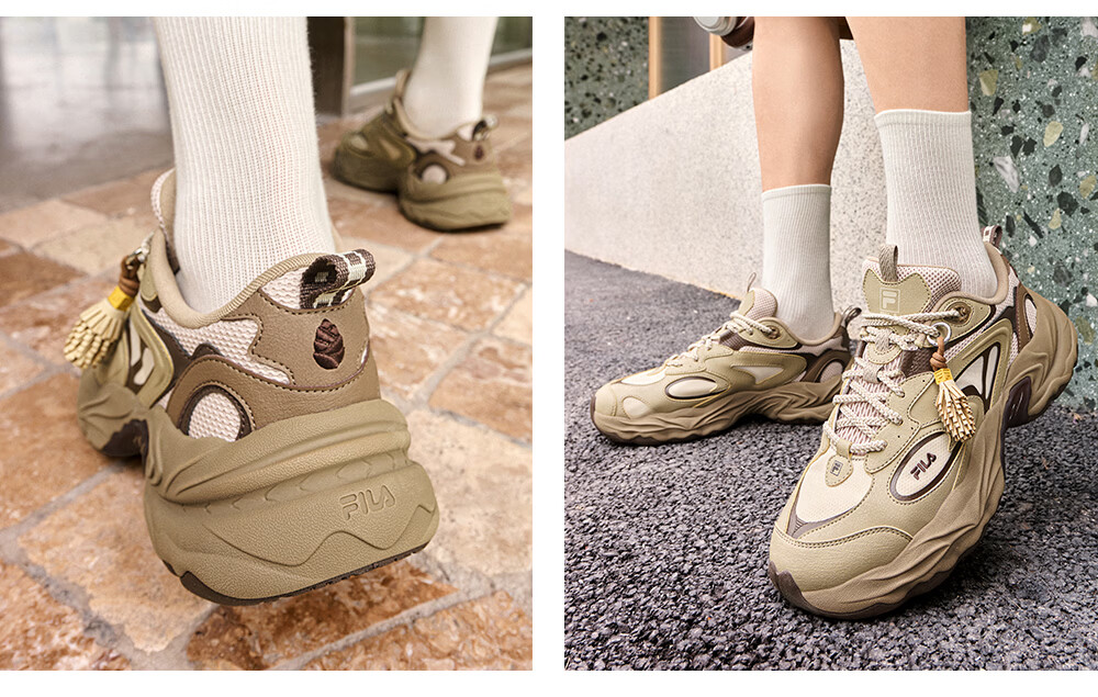 FILA PIGNA Pinecone Shoes [Yi Yangqianxi Edition] Men's Dad Sneakers 2026 Autumn Casual Sports Shoes 42