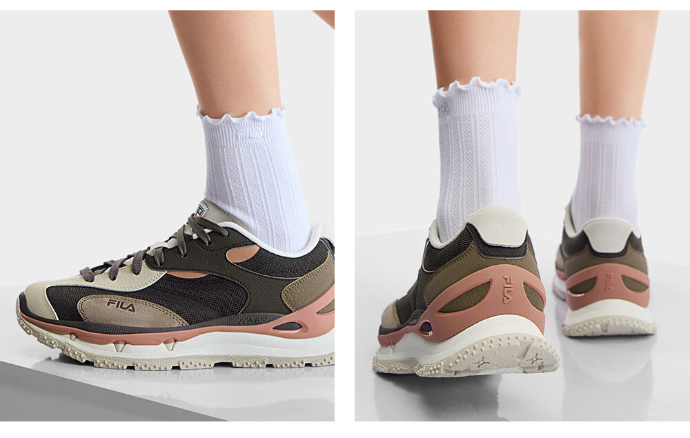 FILA KM3 Stackable Sneakers Women's Dad Shoes 2026 Autumn Thick Sole Casual Sports Shoes Yang Mi Edition 9
