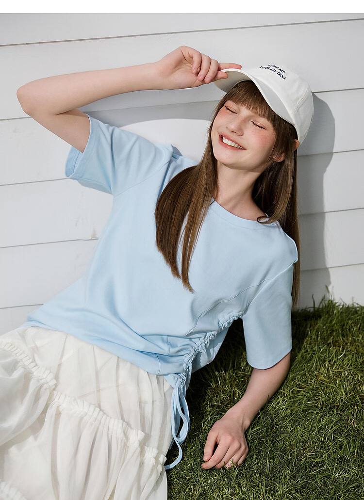 TonLion 2026 Summer New Women's Mid-Short Sleeve T-Shirt Unique Design Beautiful Waist-Slimming Top for Women 18