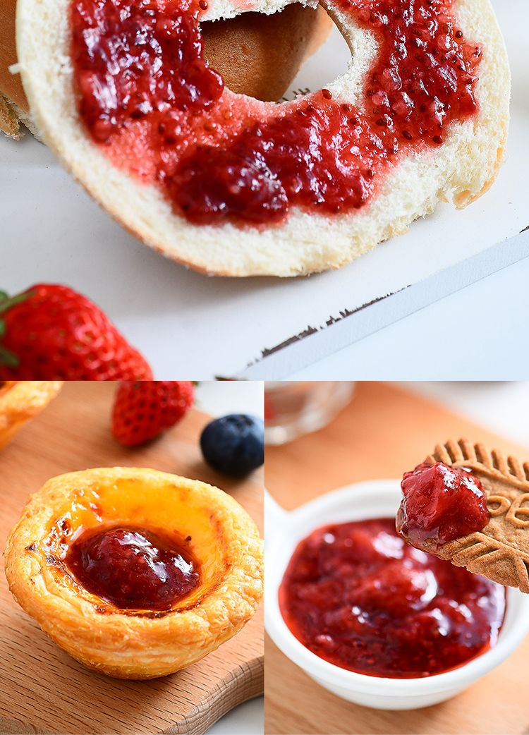 奇亚籽草莓酱无蔗糖0添加代糖果酱涂抹面包吐司调味 奇亚籽草莓酱1瓶