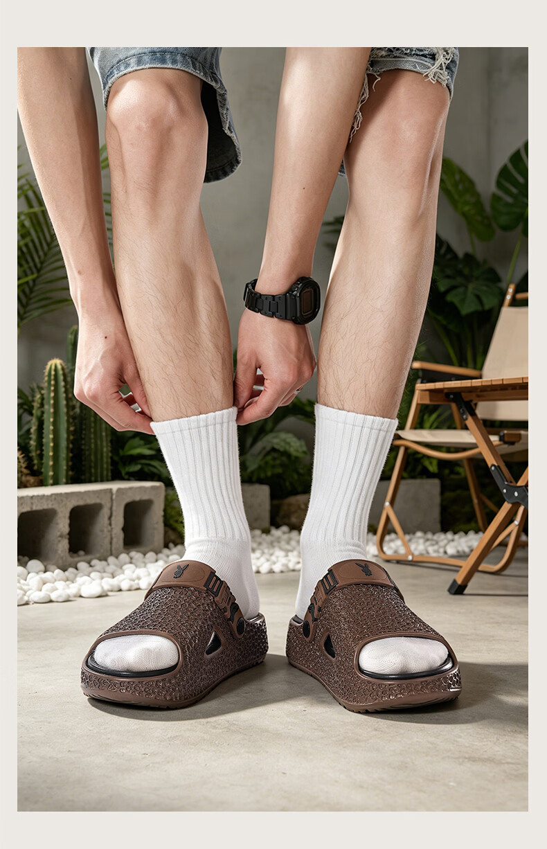 PLAYBOY Men's Squishy Flip Flops Summer 2026 New Outdoor Non-Slip Casual Beach Sandals 15
