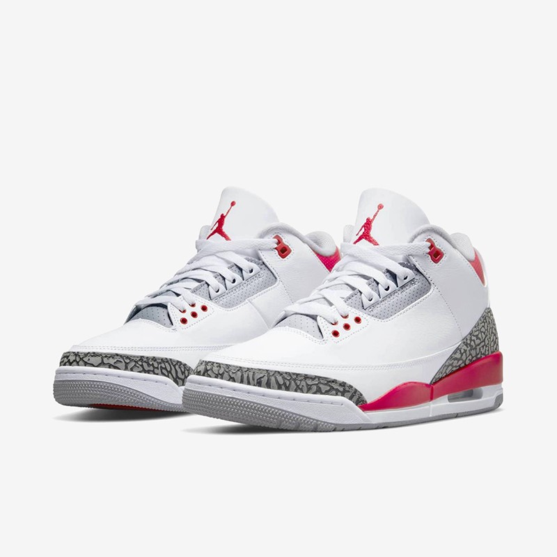 耐克nike air jordan 3 aj乔3 火焰红 白红 男女同款复古 篮球鞋 dn