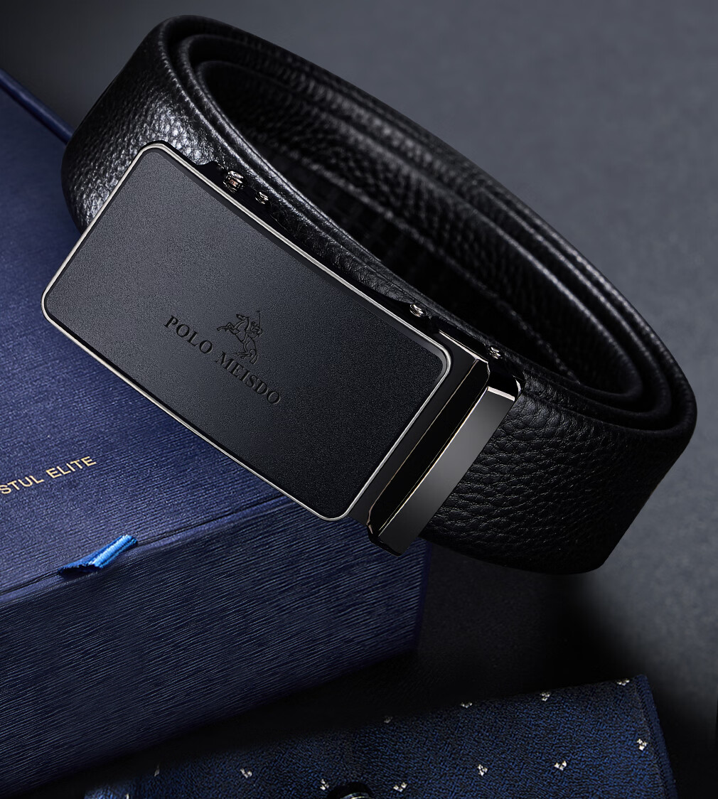 POLOMEISDO Men's Genuine Leather Belt Gift Box International Top Brand Birthday Gift for Boyfriend Husband Father 11