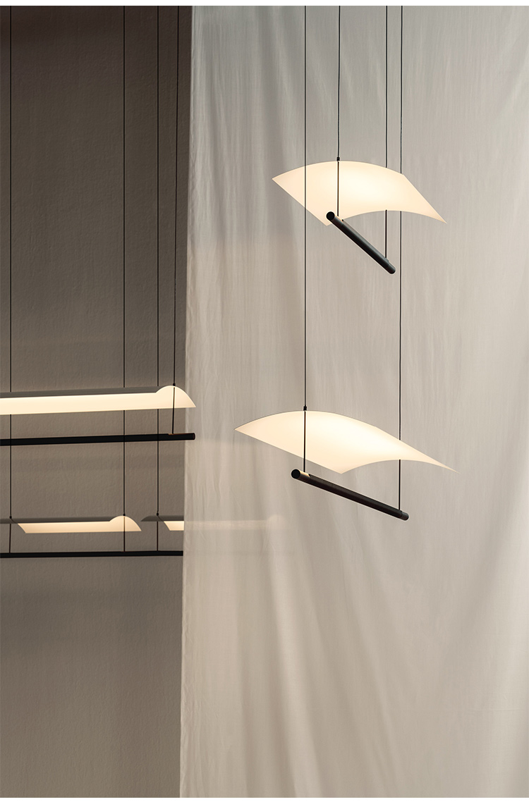 吊灯现代简约餐桌吧台灯饰创意极简一字办公室长条灯具2头198cm暖光