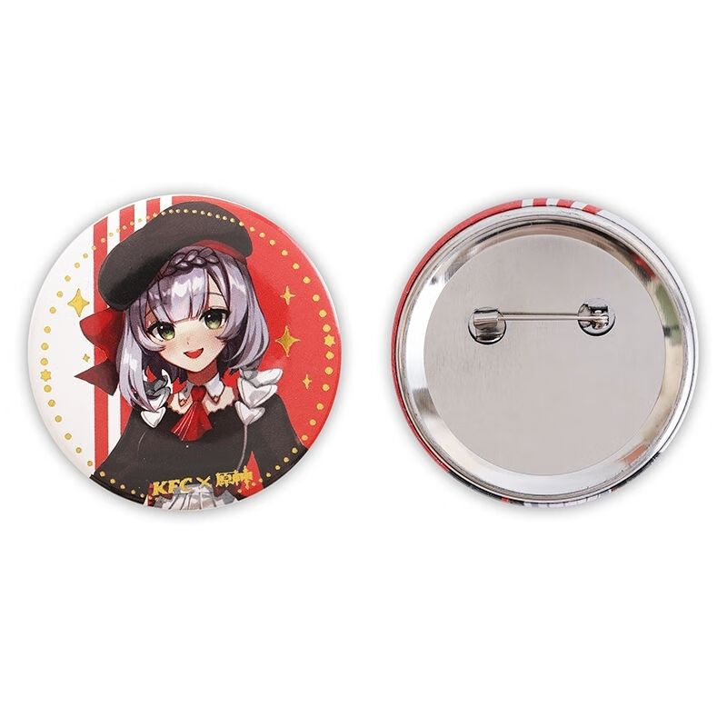 原神kfc联动 亚克力牌徽章周边肯德基联动徽章原神kfc风之翼原神烫金