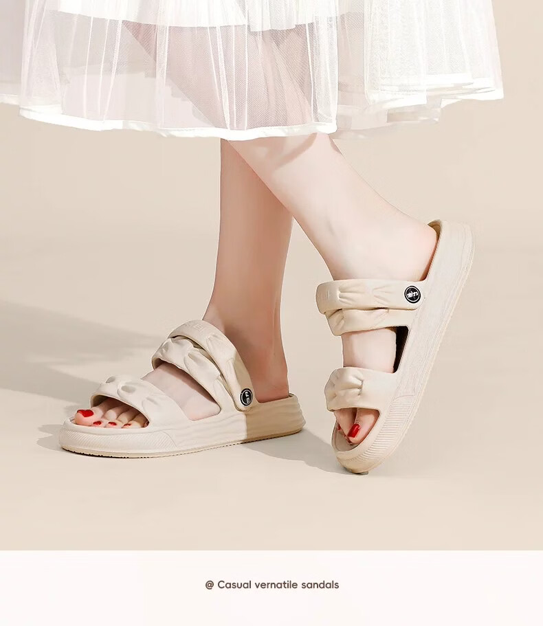 Warrior Women's Sandals 2026 Summer New Travel Wear with Skirts EVA Soft Sole Dual-Wear Beach Slippers 26