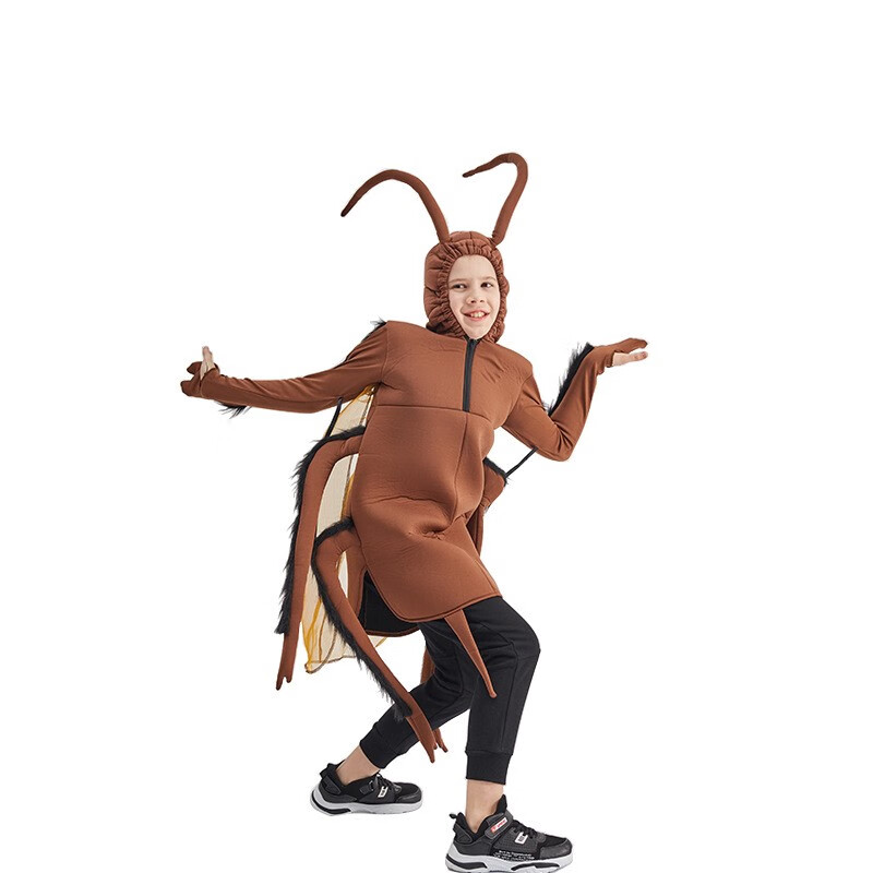 cos蟑螂套装 公司年会派对 昆虫游戏扮演 儿童120-140 均码【图片