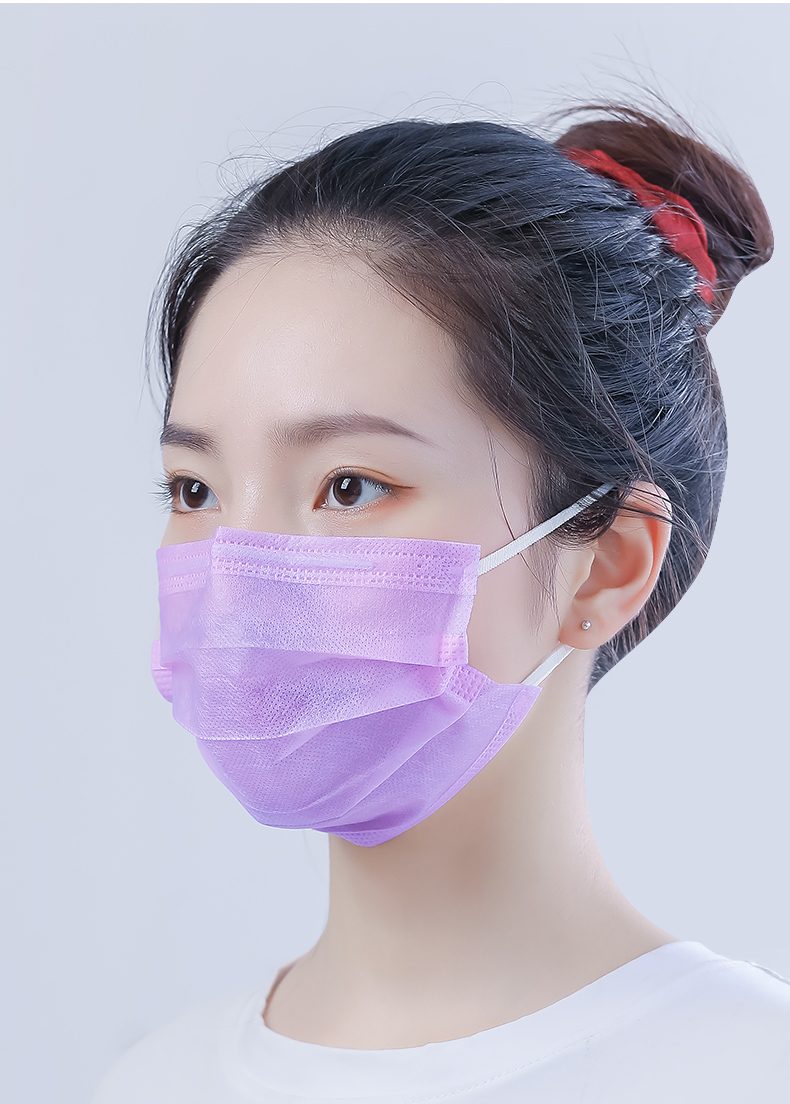 卫士立大号口罩一次性口罩大脸超大号加大加长耳线三层黑白透气薄款