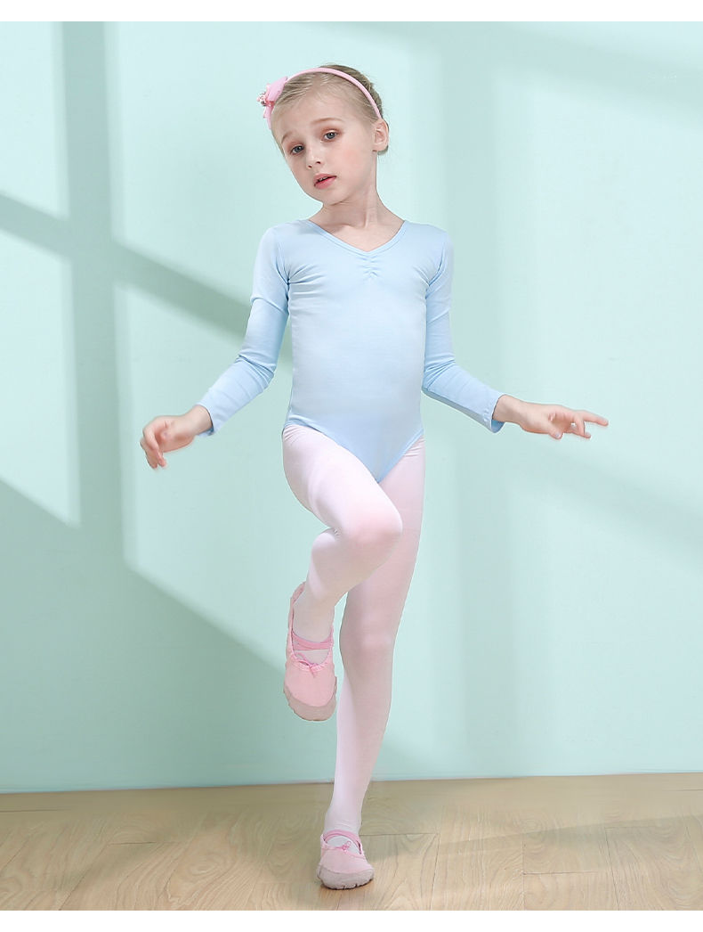 萨宾奥舞蹈服儿童女幼儿长袖练功服女童芭蕾舞服小女孩形体中国舞演出