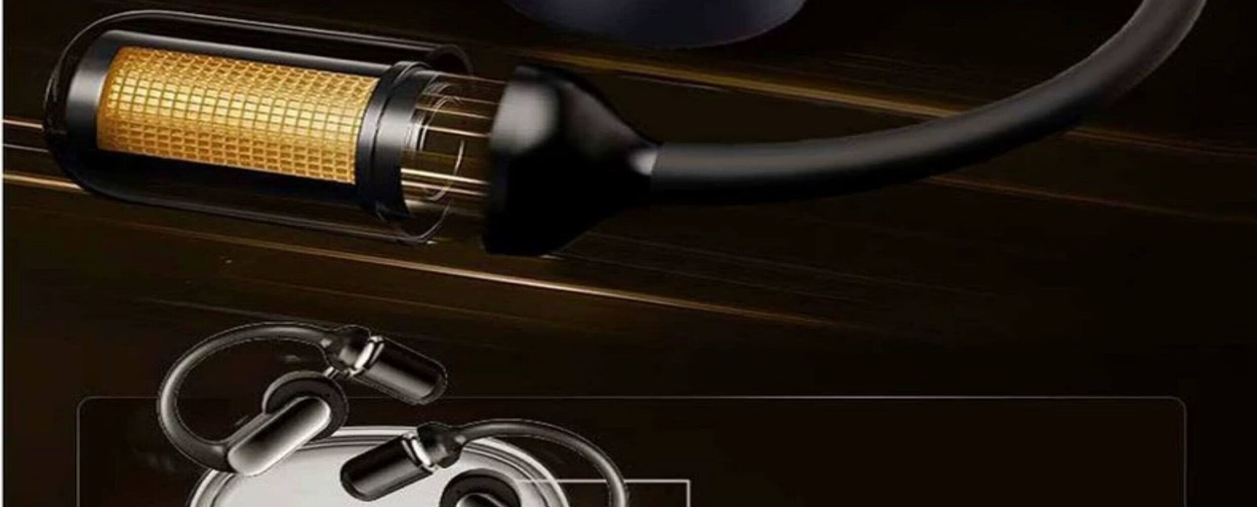 Chengao Clip-On Bluetooth Earphones AI Translation Open-Ear Sports Running Cycling Ear Hook Long Battery Life Noise Cancelling Gaming Low Latency Universal G13Pro Black 22