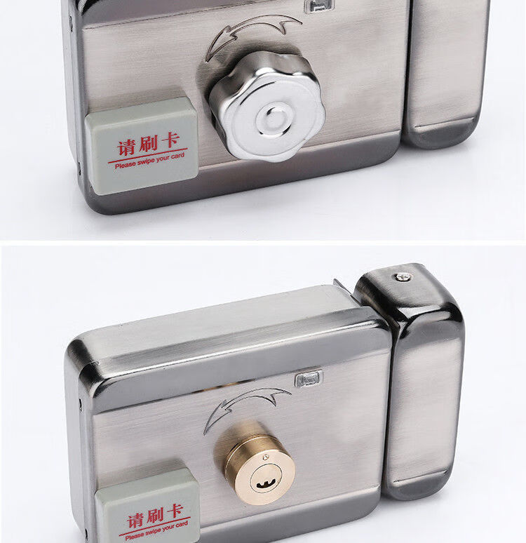 磁吸铁门门禁锁玻璃门免布线id刷卡锁装电池一体化智能锁电子锁家用
