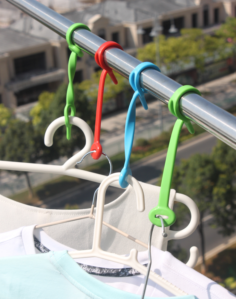 晾衣防风扣室外防风衣架卡扣式晒衣杆防滑衣架固定扣防风挂钩夹子qn