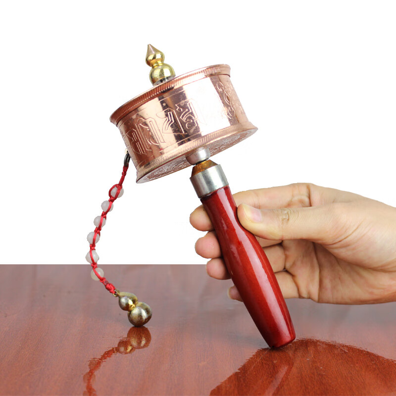 真全铜器纯铜转金桶黄铜转金筒圆球转金桶家居装饰工艺品摆件转经筒高