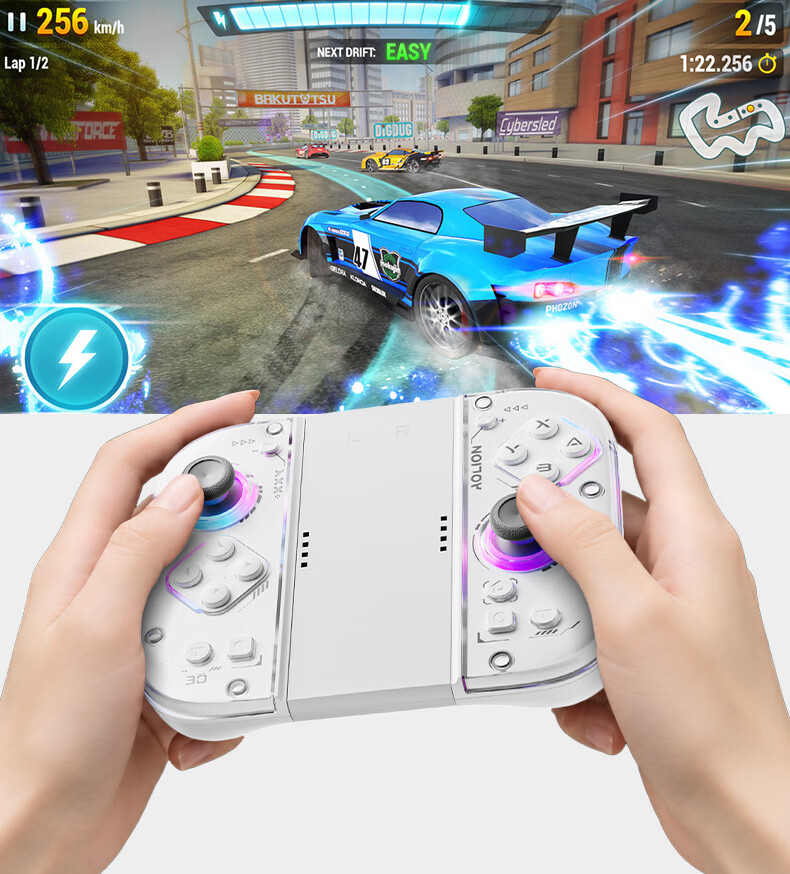 Aolion J30 Switch 2 Split Handle JoyCon Left and Right Controllers NS2 Wireless Bluetooth TMR Joystick Macro Programming Mario Party JC Motion Game Controller 12