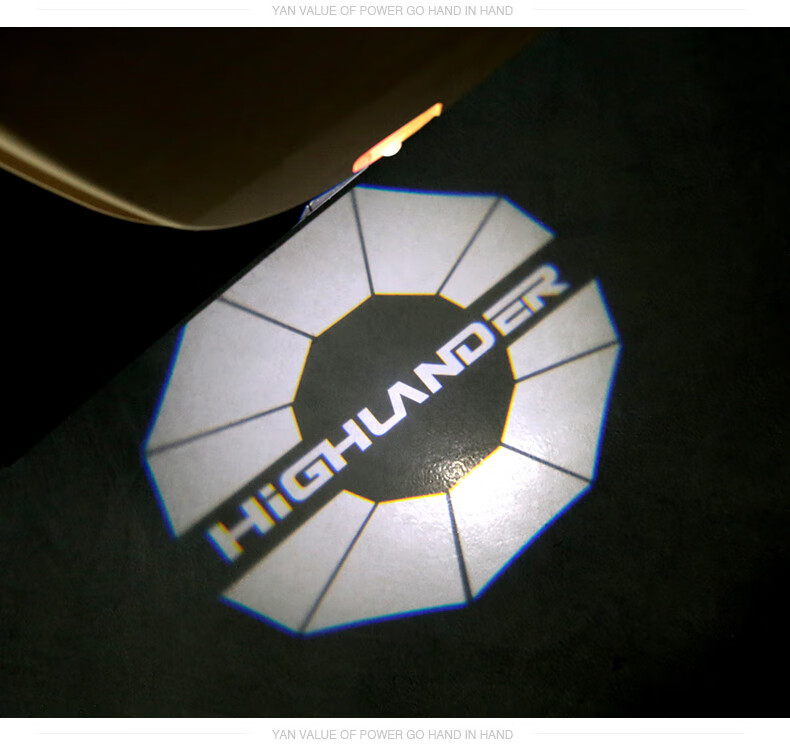 适用于09-21款汉兰达迎宾灯新丰田汉兰达专用镭射灯车门灯照地灯改