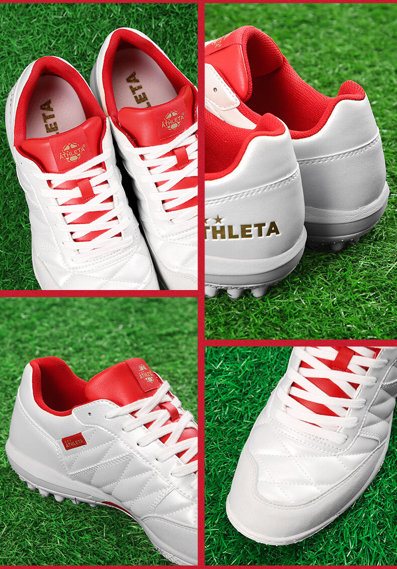ATHLETA Soccer Shoes Wide Fit TF Turf Stud Mid-Range Cushioning Artificial Grass Training Match Shoes Men 15